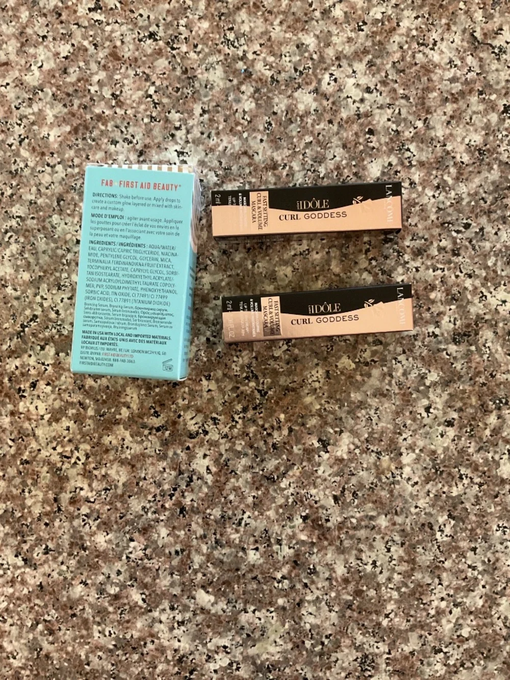 Bundle First Aid Beauty Bronze + Glow Drops Lancome Curl Goddess NEW IN BOXES